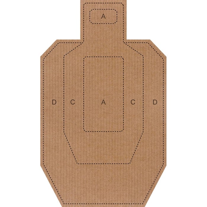 Action Target Official IPSC/USPSA Target, White/Brown