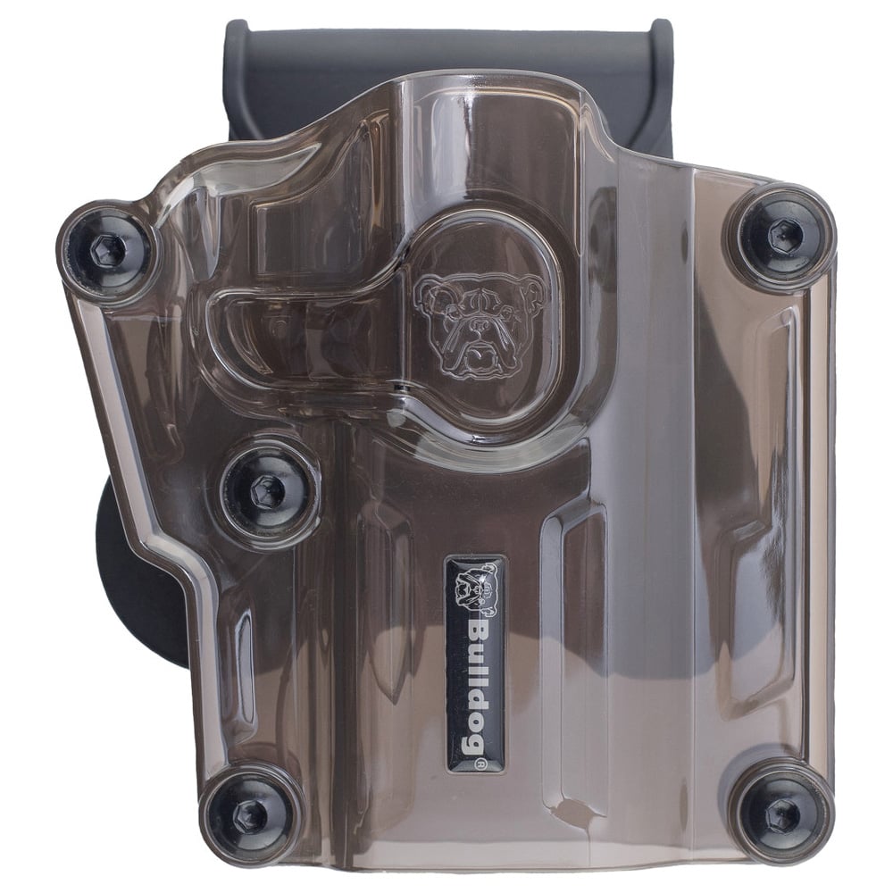 Bulldog Cases Max Multi-Fit OWB Holster RH Polymer Smoke Brown - Secure and Adjustable Holster - MX-003
