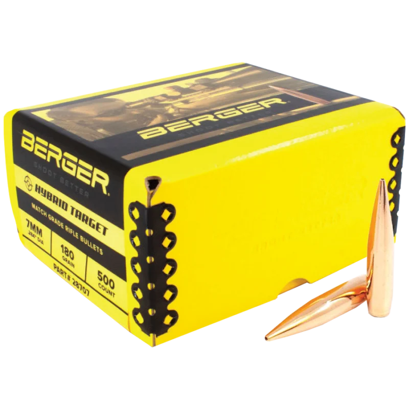 Berger Match Grade Target Bullets 7mm .284" 180 gr Hybrid Target 500/ct