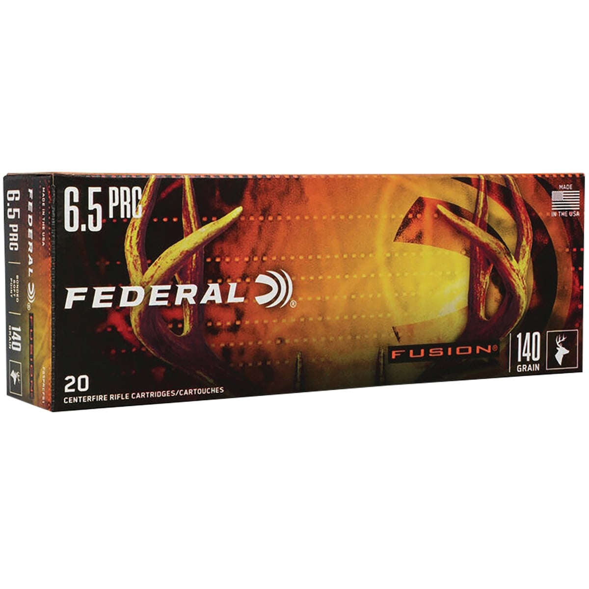 Federal Fusion Tipped 6.5 PRC 140 gr Bonded SP 20rds Rifle Ammo for Precision Hunting - F65PRCTFS1
