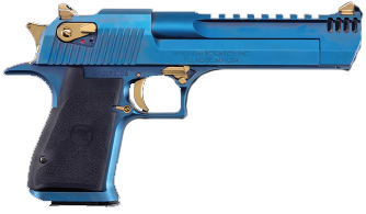 Magnum Research Desert Eagle .50 AE 6" Carbo Blue/Gold