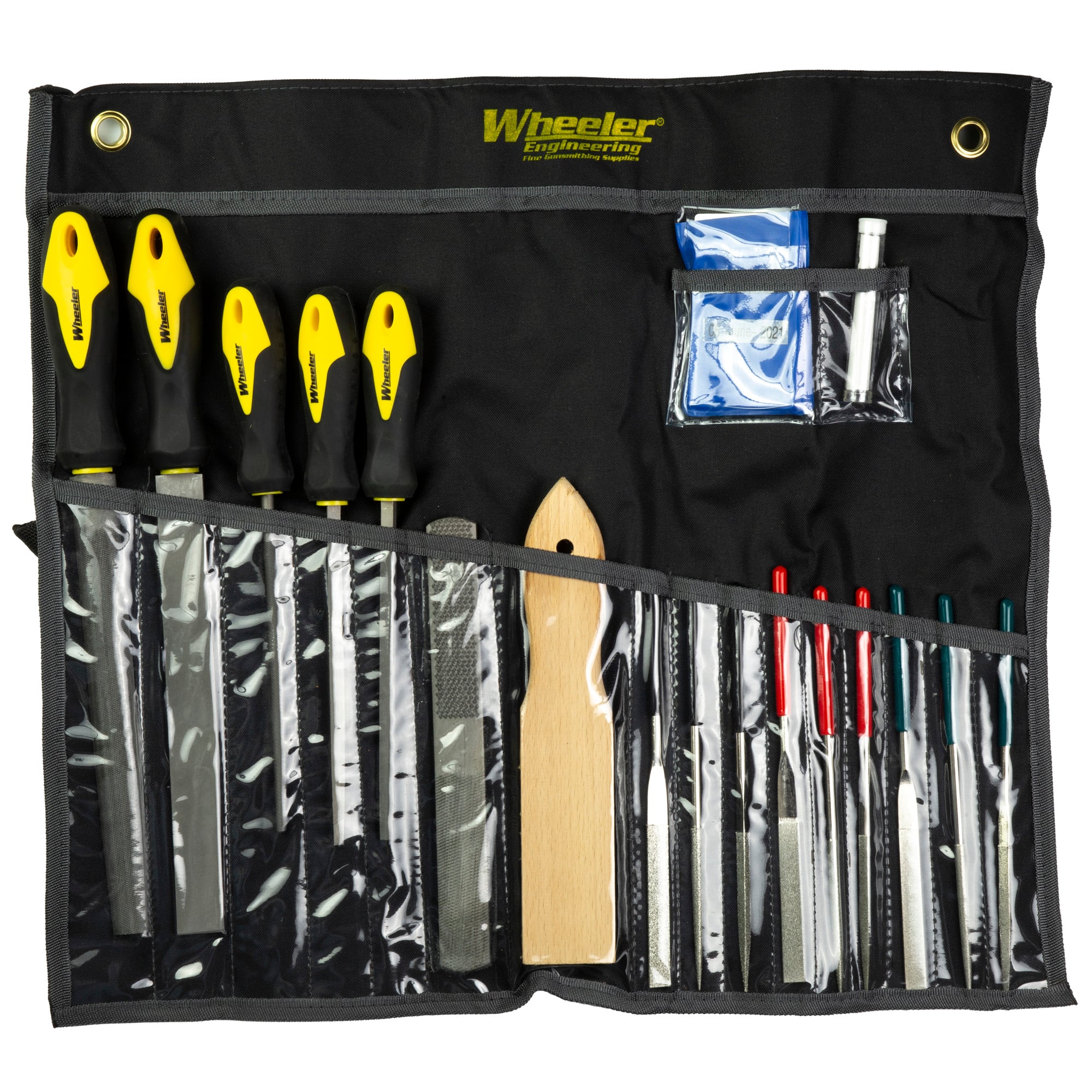Wheeler Professional Gunsmithing File Set, 18 Piece, Includes Carrying Case, Black