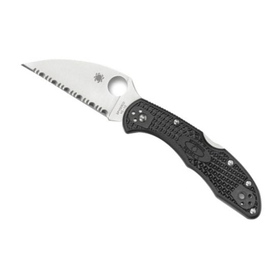 Spyderco DELICA 4 Lightweight Folding Knife Wharncliffe, Black - C11FPWCBK