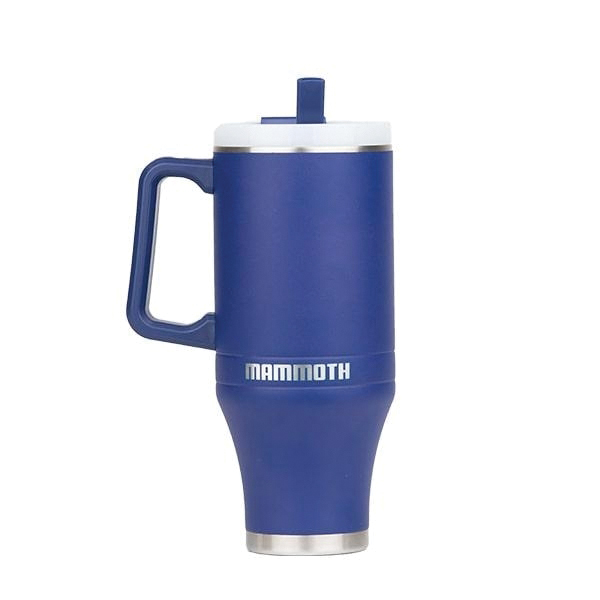 Mammoth Ascent Tumbler w/Handle and Straw, 40 oz Dark Blue