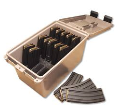 MTM Tactical Mag Can - Holds 15 30rd Mags - Dark Earth - TMC15