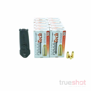 BUNDLE DEAL: Black Surefire EDC Pocket Flashlight and 500 Rounds of Ammo - Maxxtech 9mm 115 Grain
