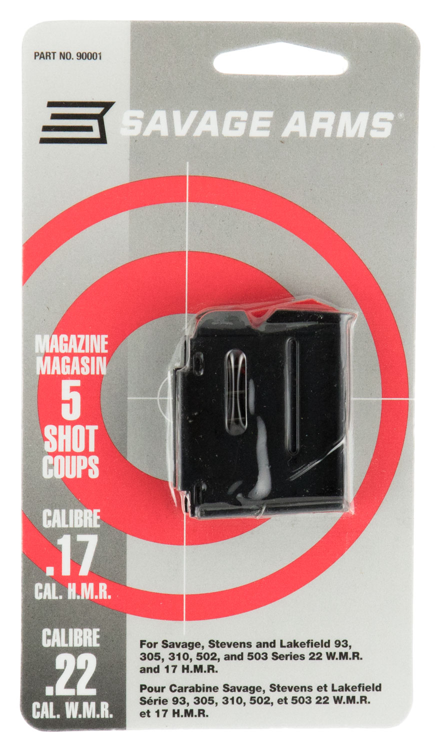 Savage Arms 5 Round .17 HMR/.22 WMR Detachable Magazine, Blue - 90001