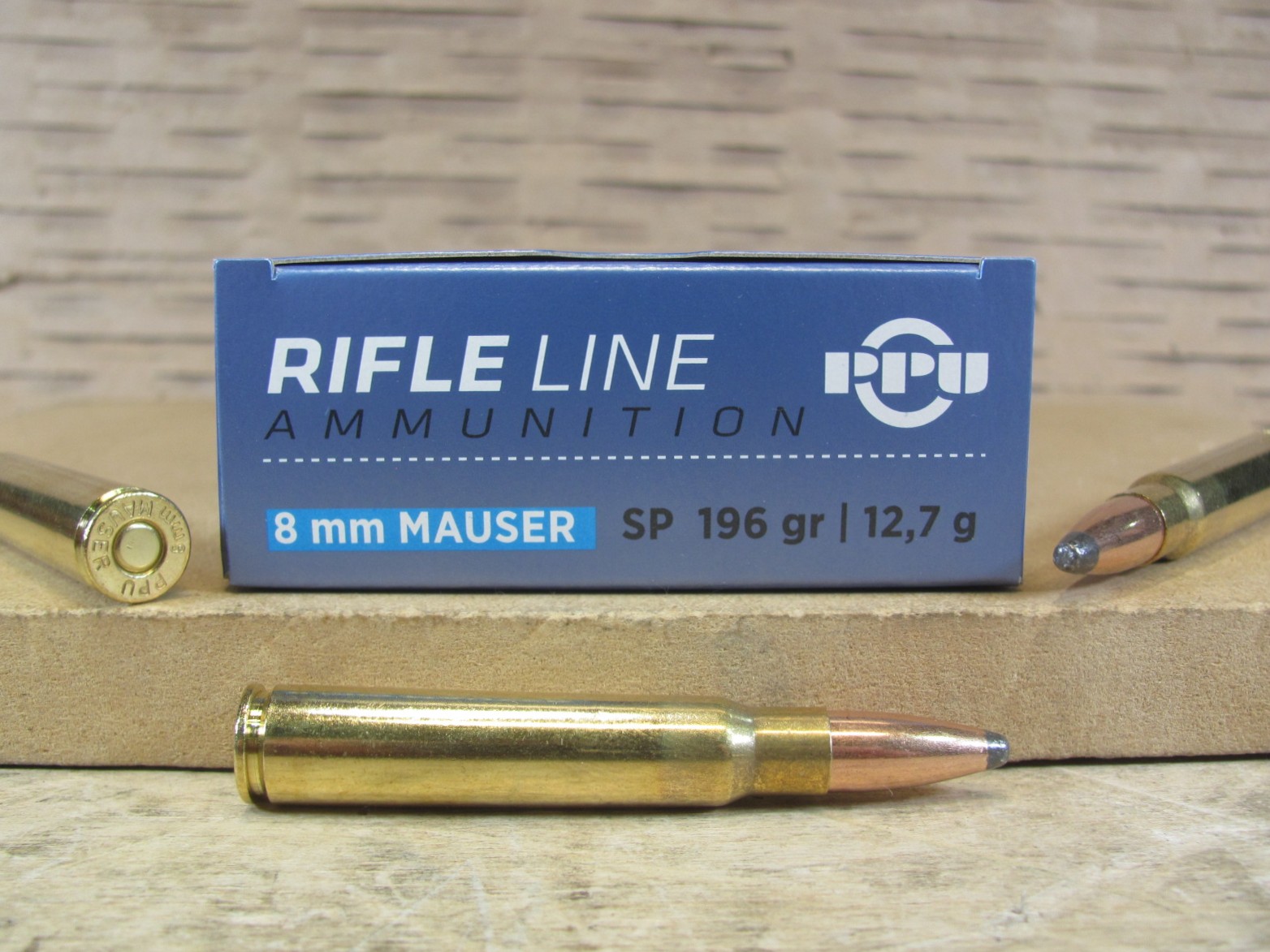 20 Round Box – 8mm Mauser Soft Point 196 Grain Prvi Partizan Ammo – PP8S