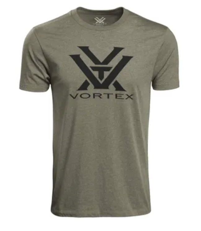 Vortex Men's Core Logo SS T-Shirt, Military Heather - 2X-Large