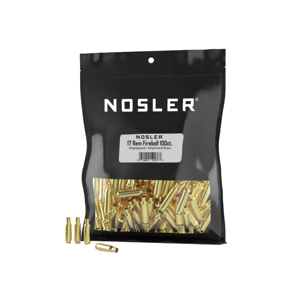 Nosler .17 Remington Fireball Small Rifle Premium Unprepped Bulk Brass, 100rds