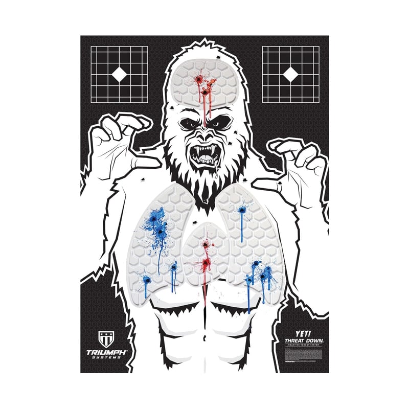 Triumph Systems Threat Down Yeti Reactive Splatter Range Target, Black/White