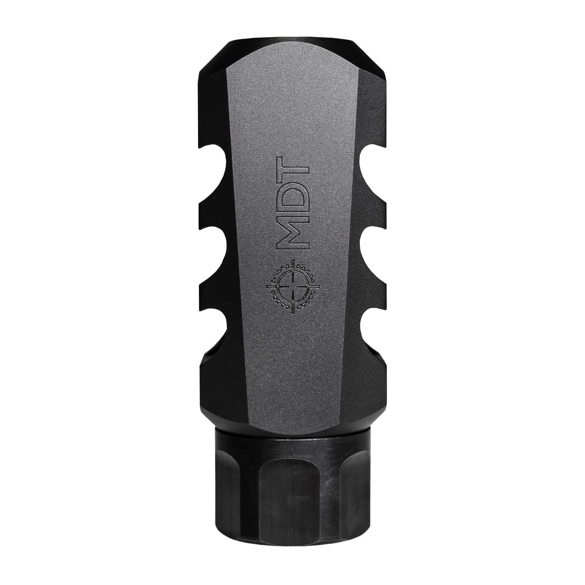 MDT Muzzle Brake 1/2-28, Black - Superior Recoil Reduction and Control - 103636-BLK
