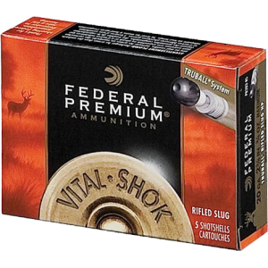 Federal PB209RS Premium Vital-Shok TruBall 20 Gauge 3\" 3/4 oz Rifled Slug Shot - 5sh Box