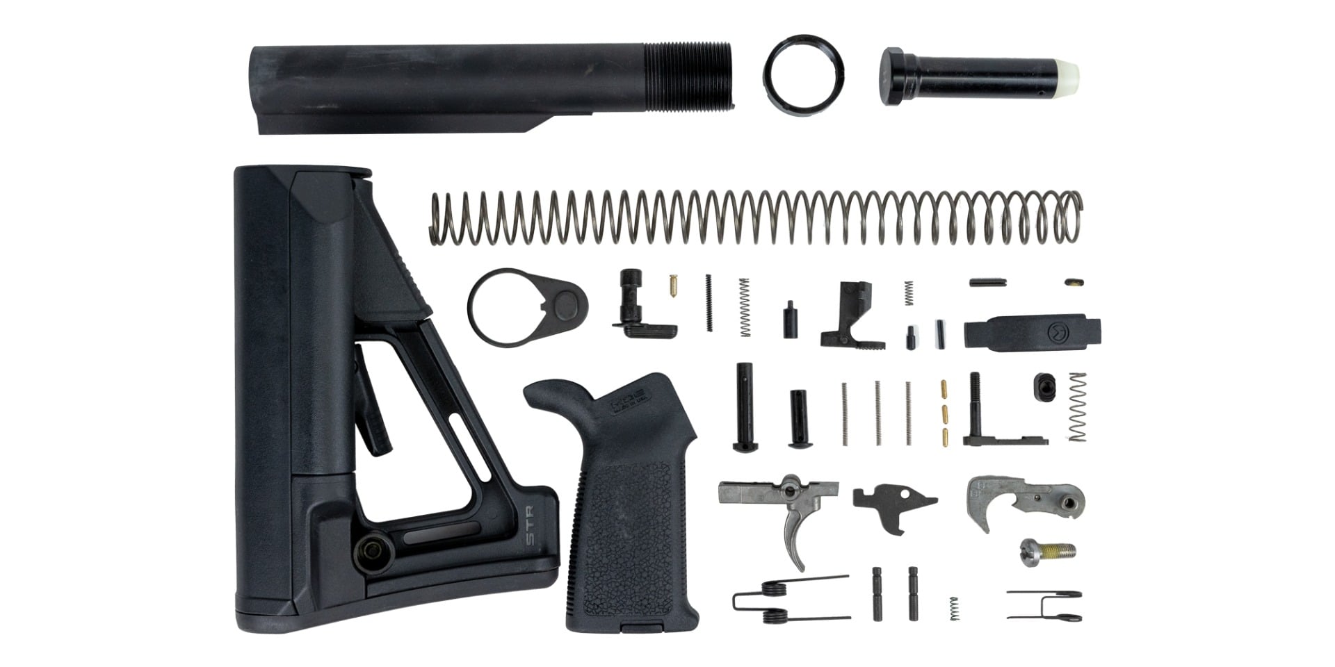 PSA PA10 MOE STR EPT Lower Build Kit, Black