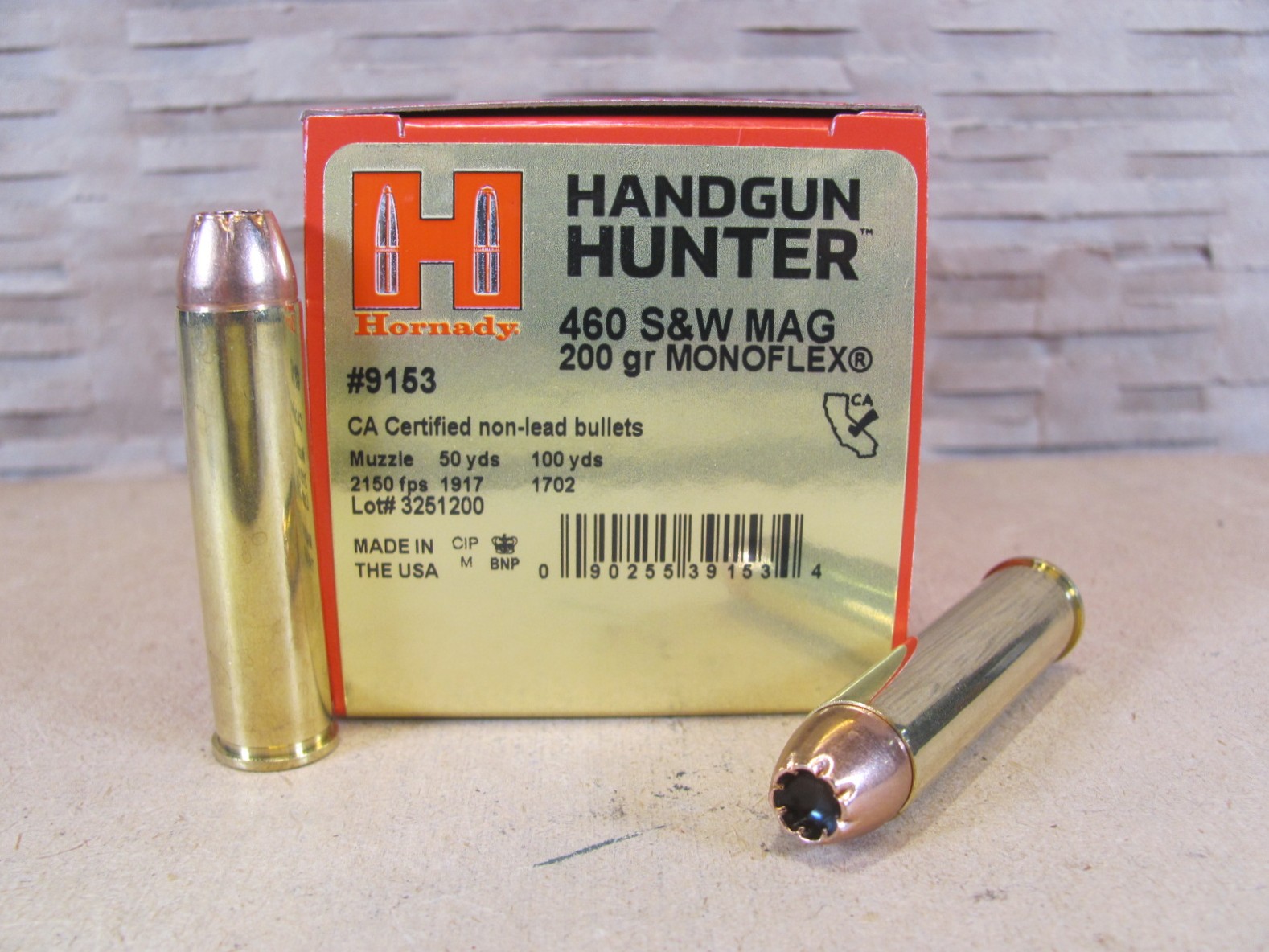 20 Round Box – 460 S&W Magnum 200 Grain Monoflex Hornady Ammo – 9153