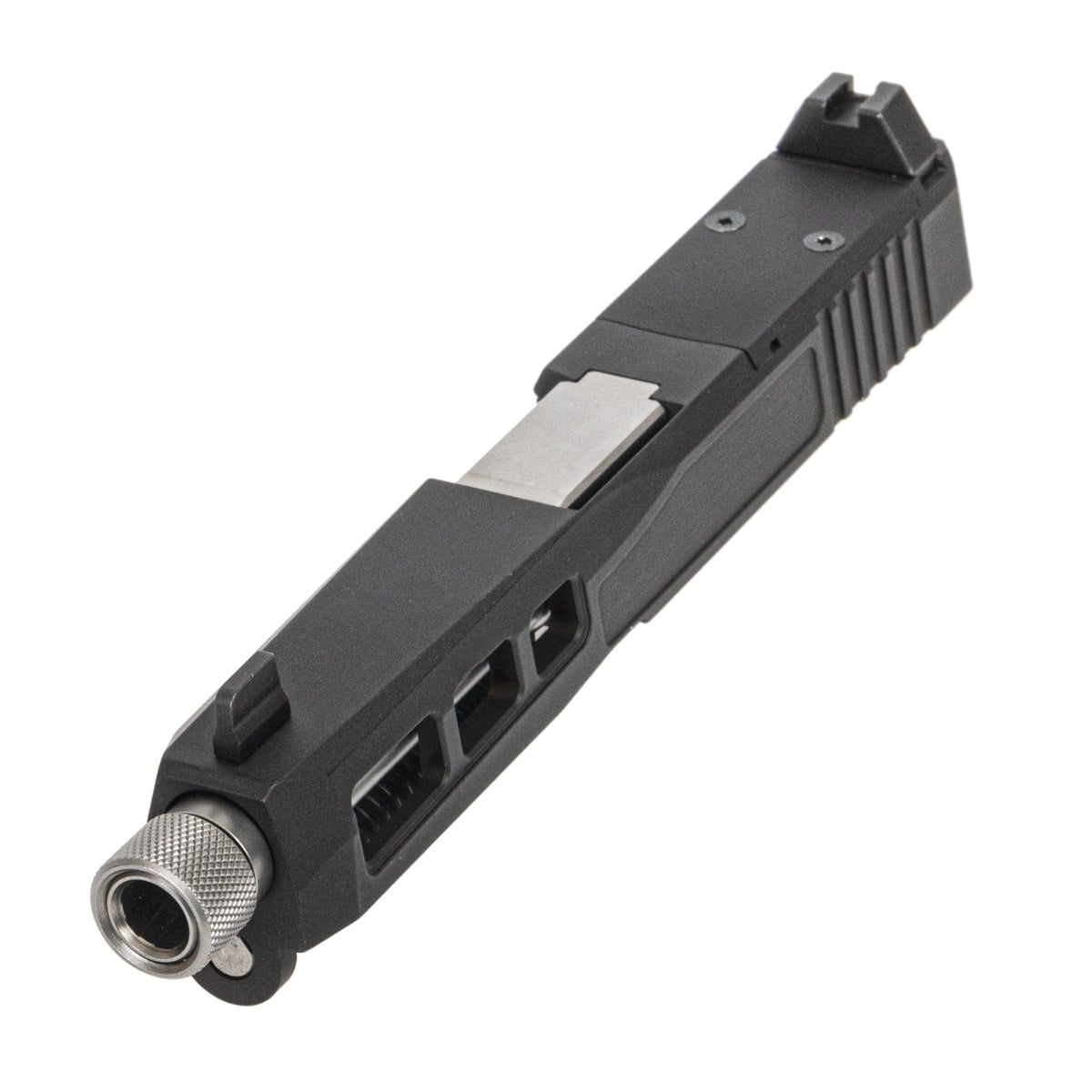 PSA Dagger Complete SW1 RMR Slide Assembly With Stainless Threaded Barrel, Black