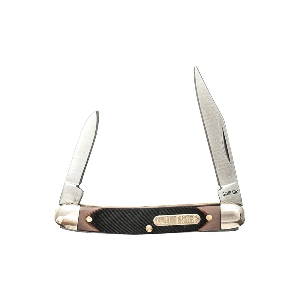 Old Timer Minuteman Folding Knife Clip Point/Pen, Brown