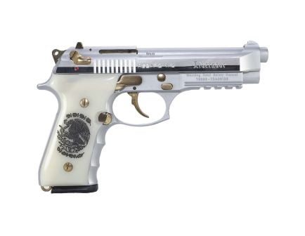 Girsan Regard Liberador II 9mm 4.90" 18rd Pistol, Chrome/Gold - 391089
