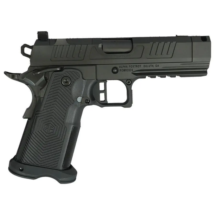 Alpha Foxtrot AF1911-Romulus Handgun 9mm Luger 17rd (1) 20rd (1) Magazine 3.5" Compensated Threaded Barrel Black RMSC Cut