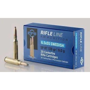 PPU PP6SWS Metric Rifle  6.5x55 Swedish 139 gr Soft Point (SP) 20 Bx/ 10 Cs