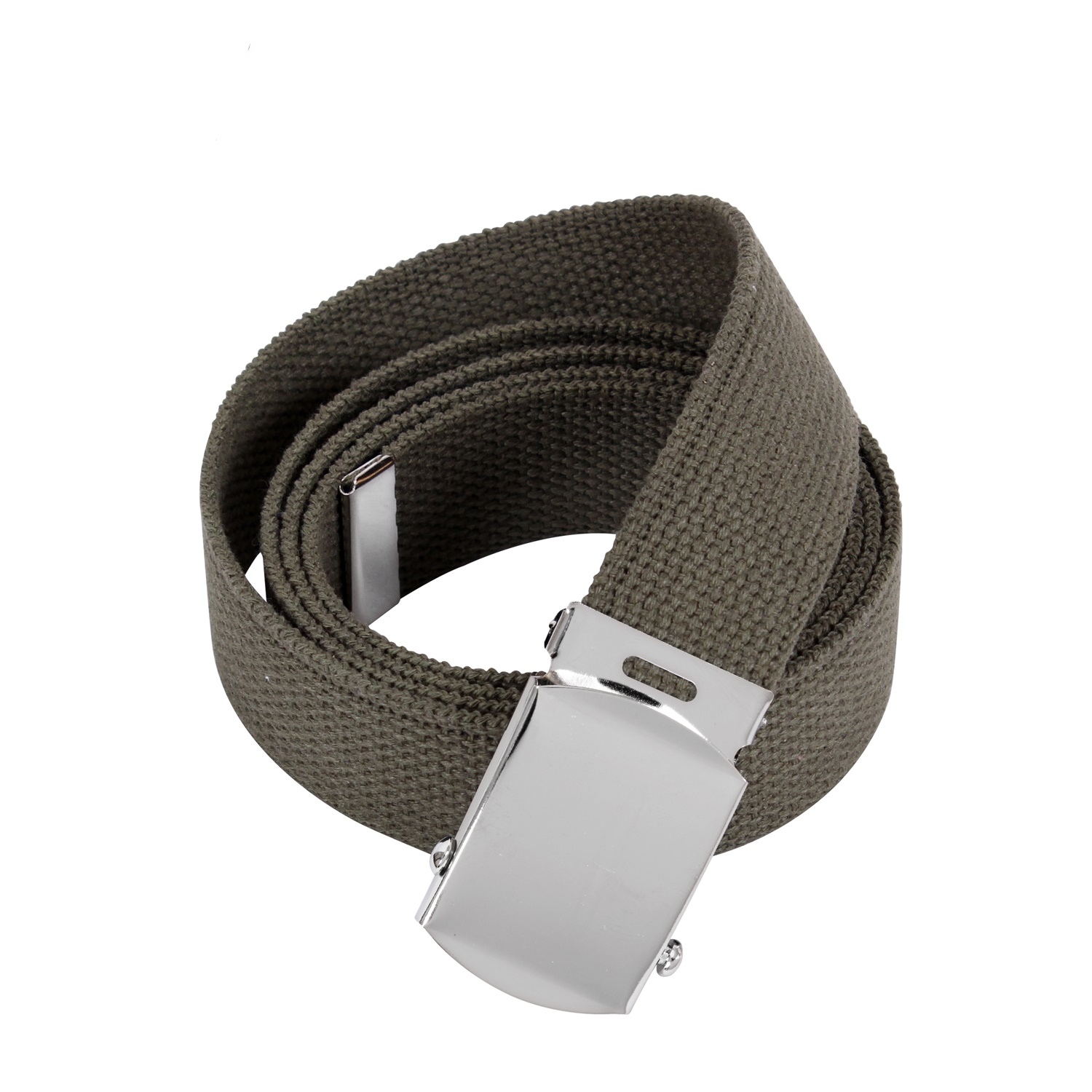 Rothco Web Belts - 54 Inches Long, Chrome, Olive Drab