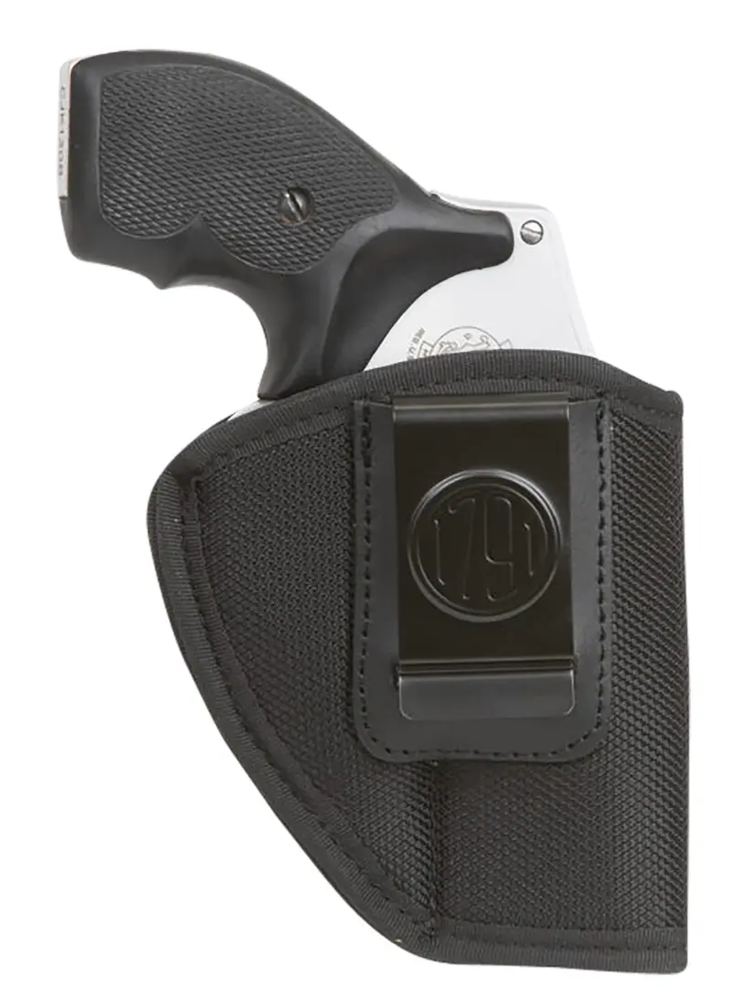 1791 Gunleather PNIWB2BLKR Premium Nylon IWB Size 02 Black Ballistic Nylon Belt Clip Right Hand