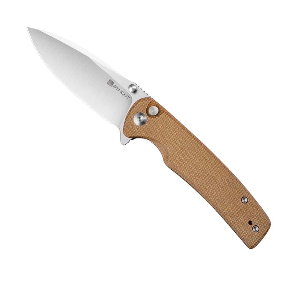 SENCUT Sachse Folding Drop Point Knife, Brown - S21007-3