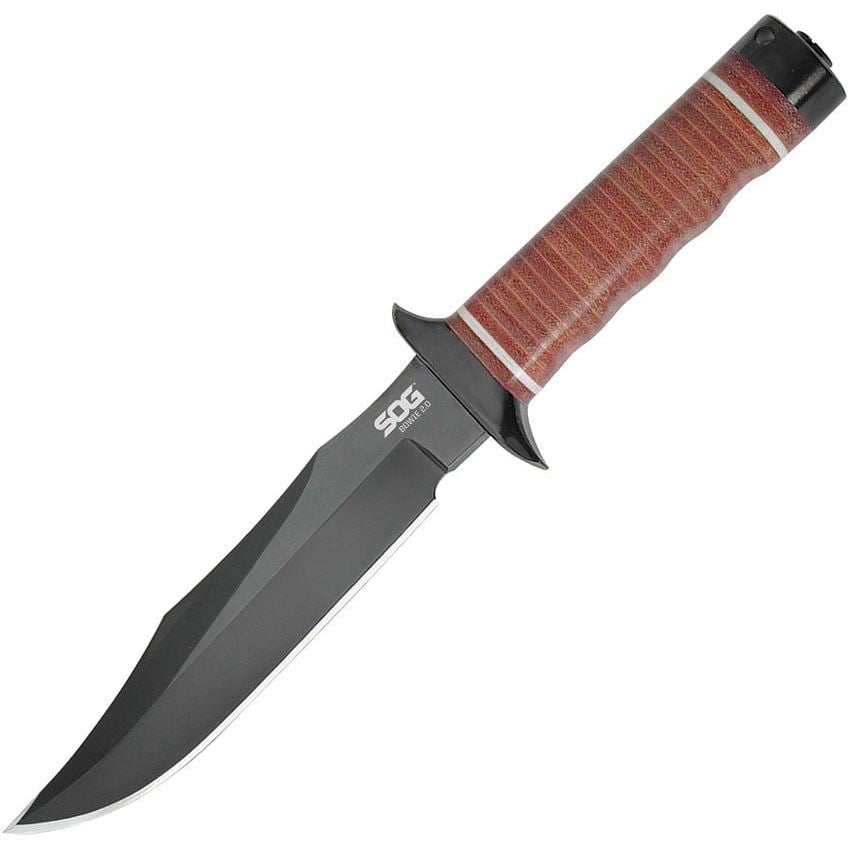 SOG Knives Bowie 2.0, Fixed Blade Knife, Clip Point, Brown - SOGS1T-L