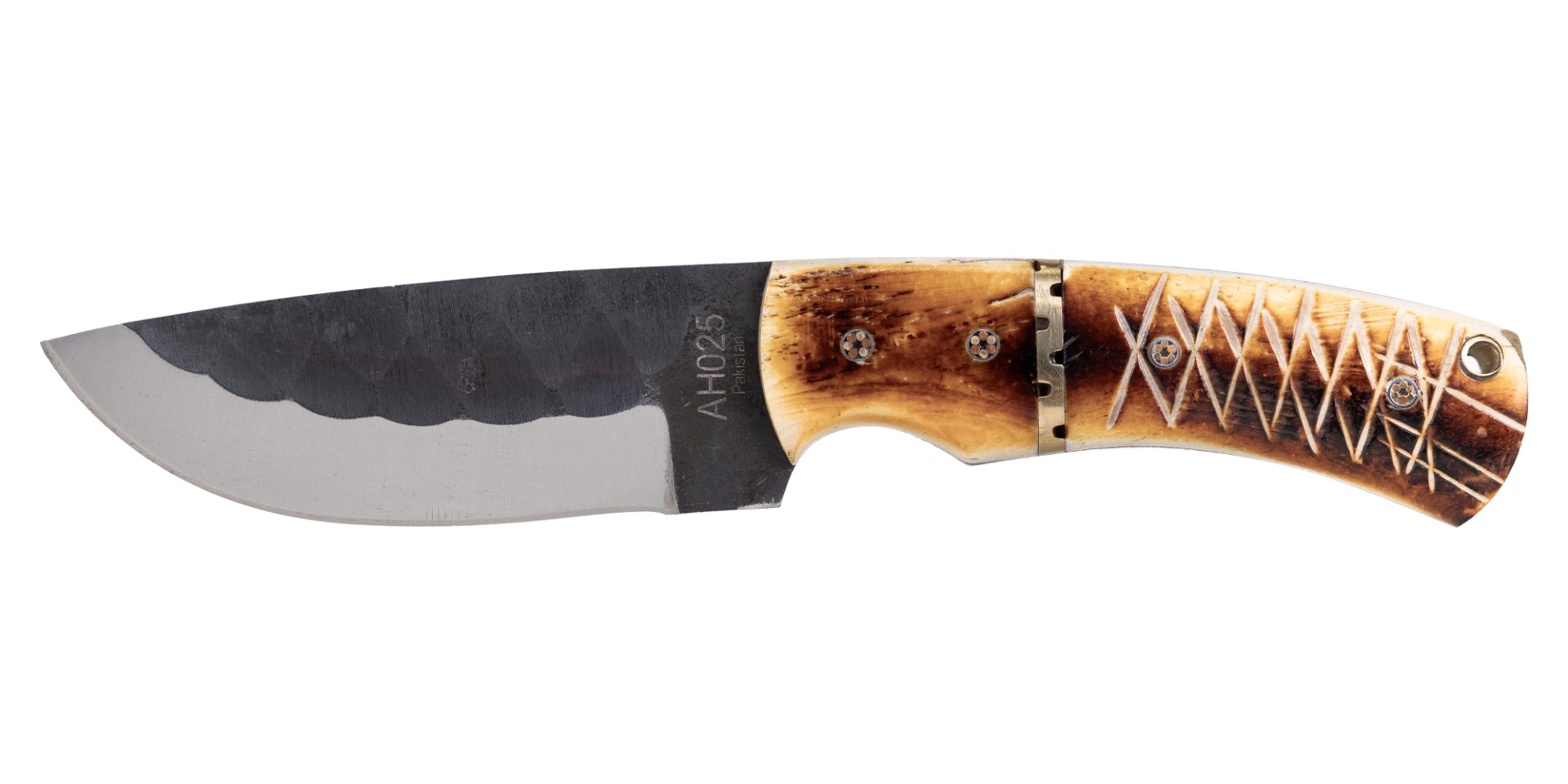 American Hunter "Hunter" Fixed Blade Straight Back Knife, Torched Bone - AH025