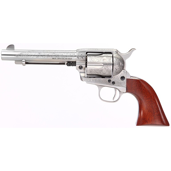 TF Cattleman 45LC Revolver - White Floral Engraved
