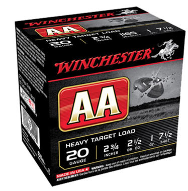 Winchester 20 Gauge AAH207 Ammunition AA Target Loads 2-3/4" Lead 7.5 Shot 1oz 1165fps