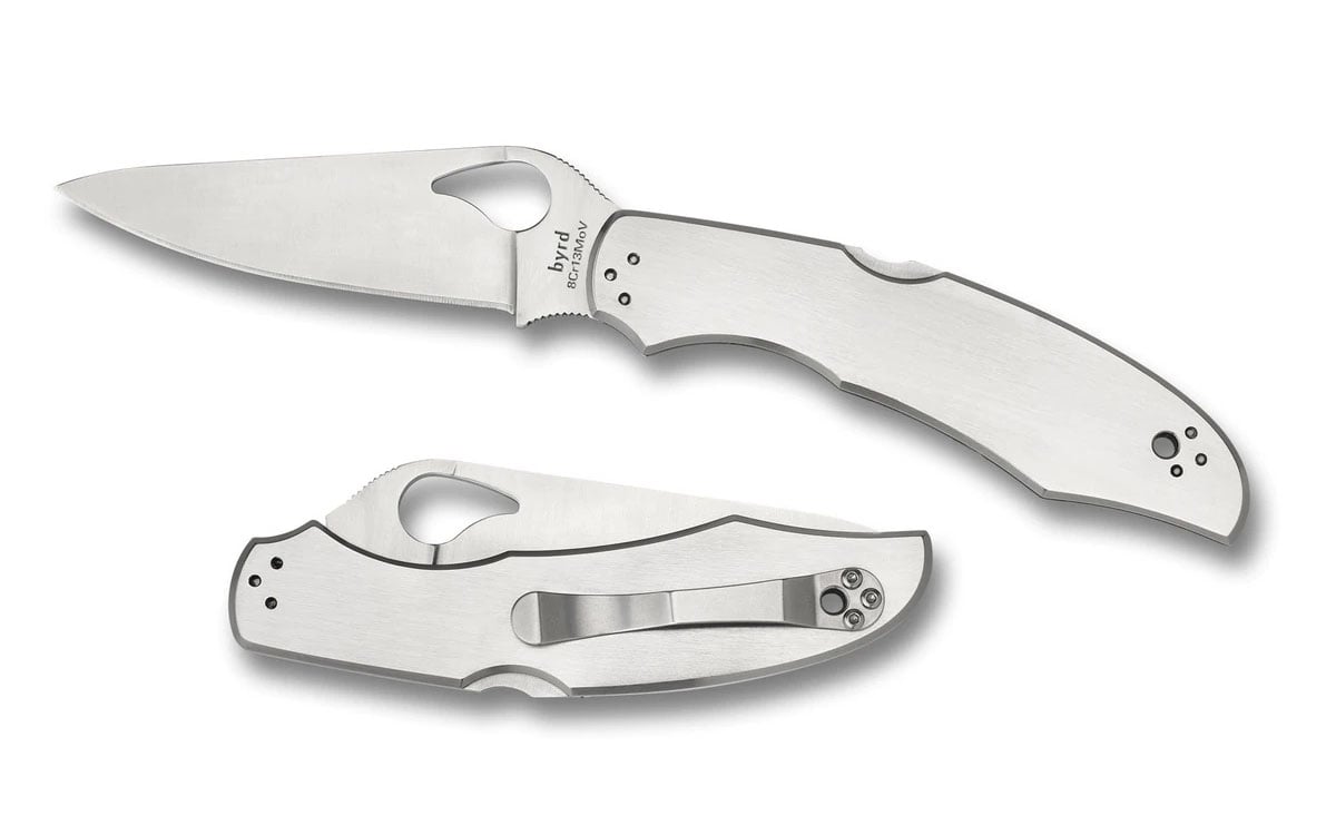 Spyderco byrd Cara Cara 2 Drop Point Improved Second Generation Folding Knife, 3.75", Plain Edge - BY03P2