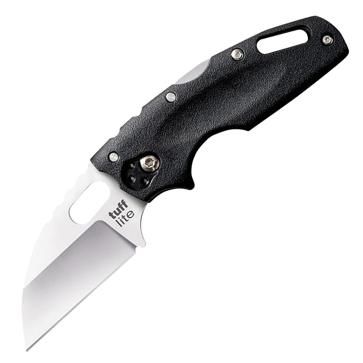 Cold Steel Tuff Lite Folding Knife Sheepsfoot Black - Compact Blade, Ergonomic Grip, Lightweight EDC, Durable Handle - CS-20LTZ