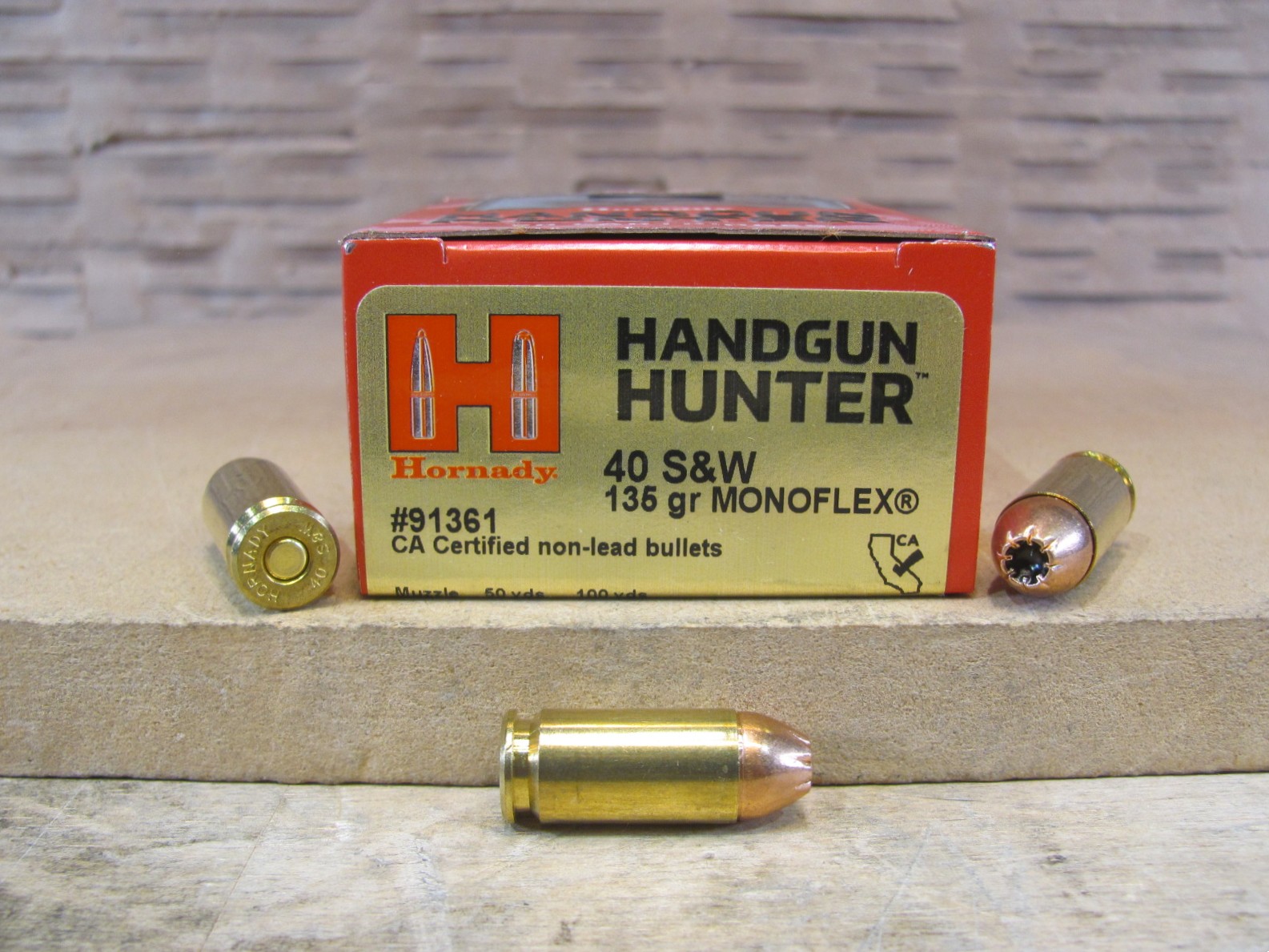 20 Round Box – 40 SW 135 Grain Monoflex Hornady Handgun Hunter Ammo – 91361