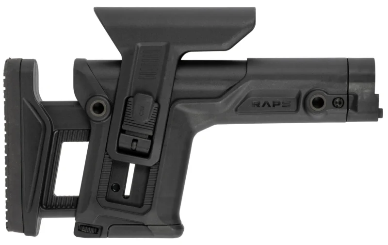FAB Defense FXRAPS RAPS Rapid Adjustment Precision Stock Integrated Cheek-Rest Adjustable LOP Ambidextrous 1Latch System Black Polymer