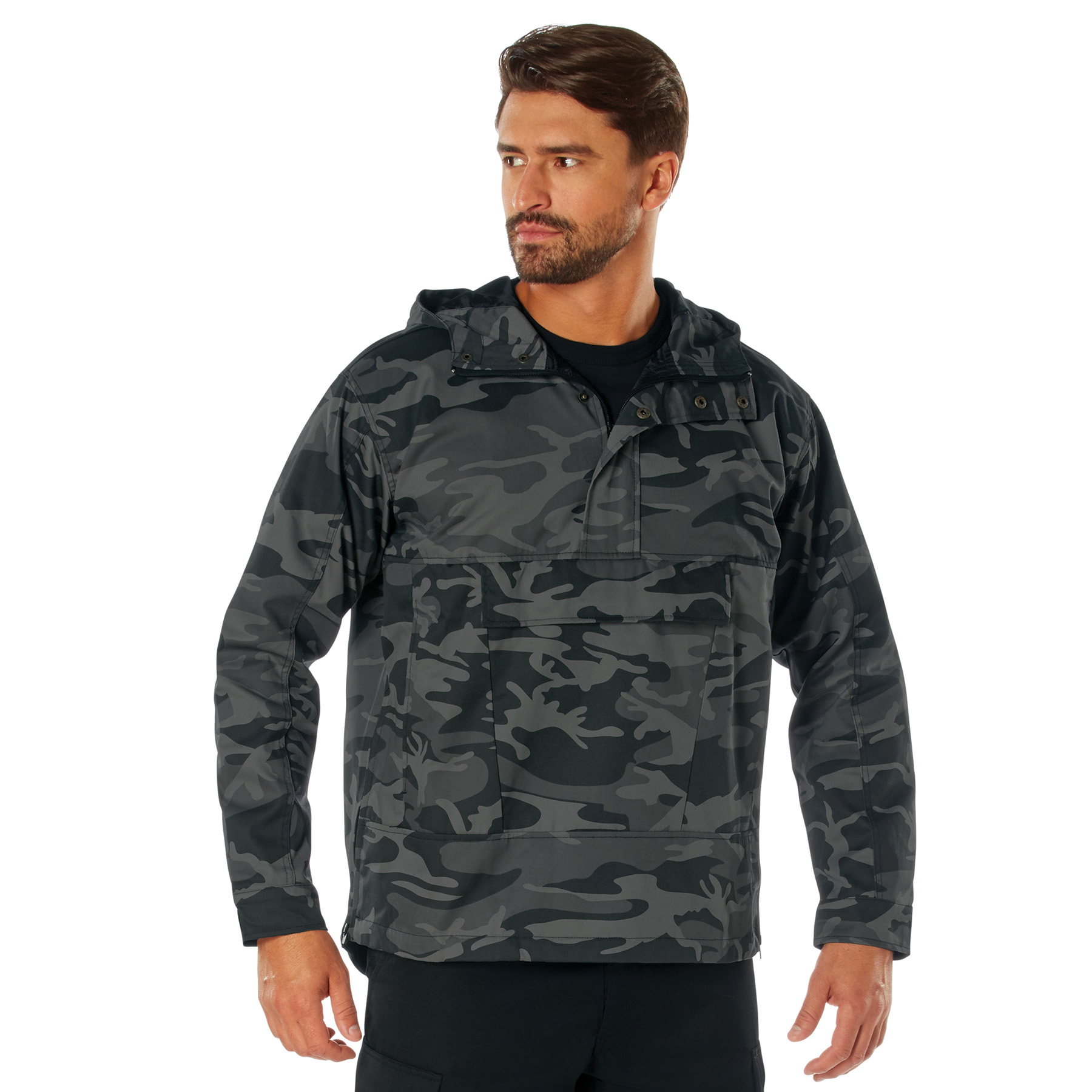 Rothco Anorak Parka - Black Camo, Medium