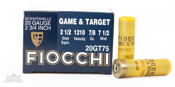 Fiocchi 20ga 2.75" 7/8oz #8 Game Load Shotshell Ammunition 25rds - 20GT75