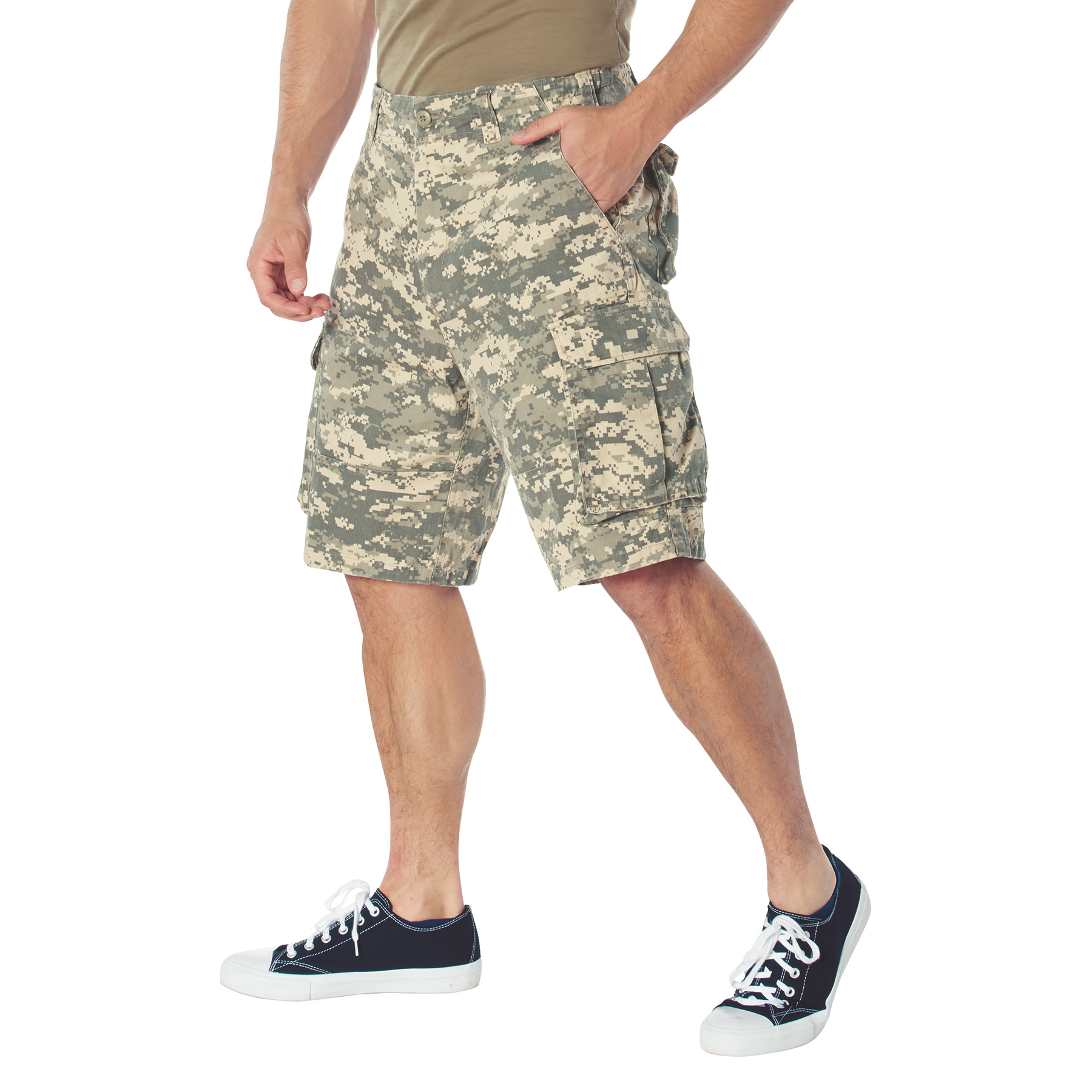 Rothco Vintage Paratrooper Cargo Shorts - Acu Digital Camo, Large
