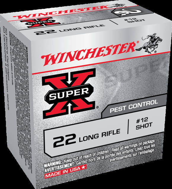Winchester Super-X RIMFIRE .22 Long Rifle 25 grain #12 Shot Rimfire Ammo 50 Rounds