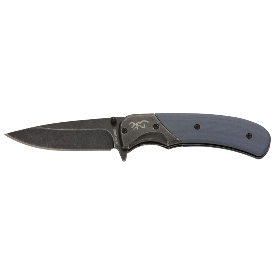 Browning The Range Folder Drop Point Folding Knife, 2.75", Blue/Black - 3220365