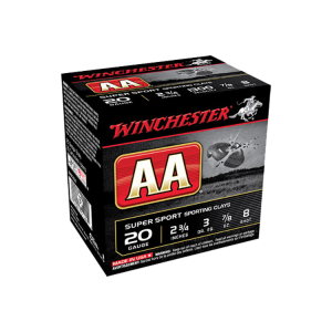 Winchester Ammo AASC208 AA Super Sport 20GA 2.75\" 7/8oz #8 Shot - 25sh Box