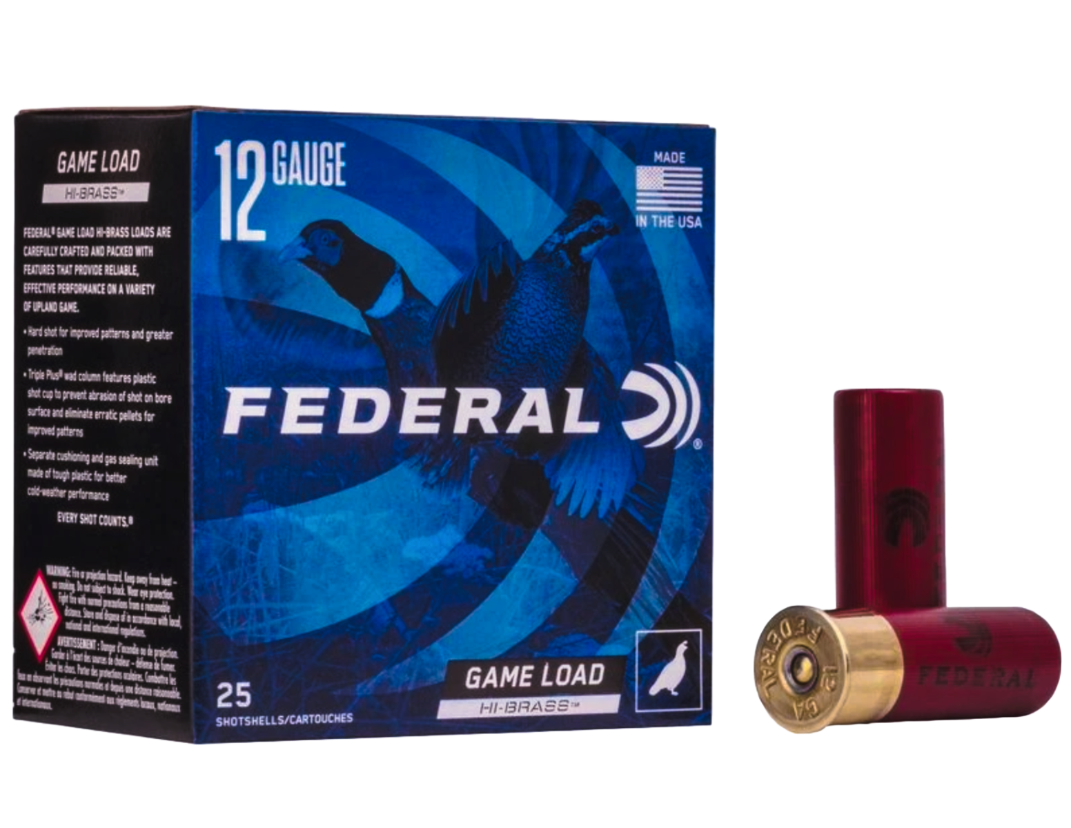 Federal 12ga 2.75" Game-Shok HB Lead Shotshell Ammunition 25rds - H126 7.5