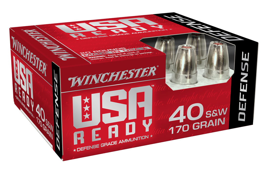 WINCHESTER USA READY 40 SW – 170GR JHP 20RD 10BX/CS - No Credit Card Fees - Low, flat rate shipping