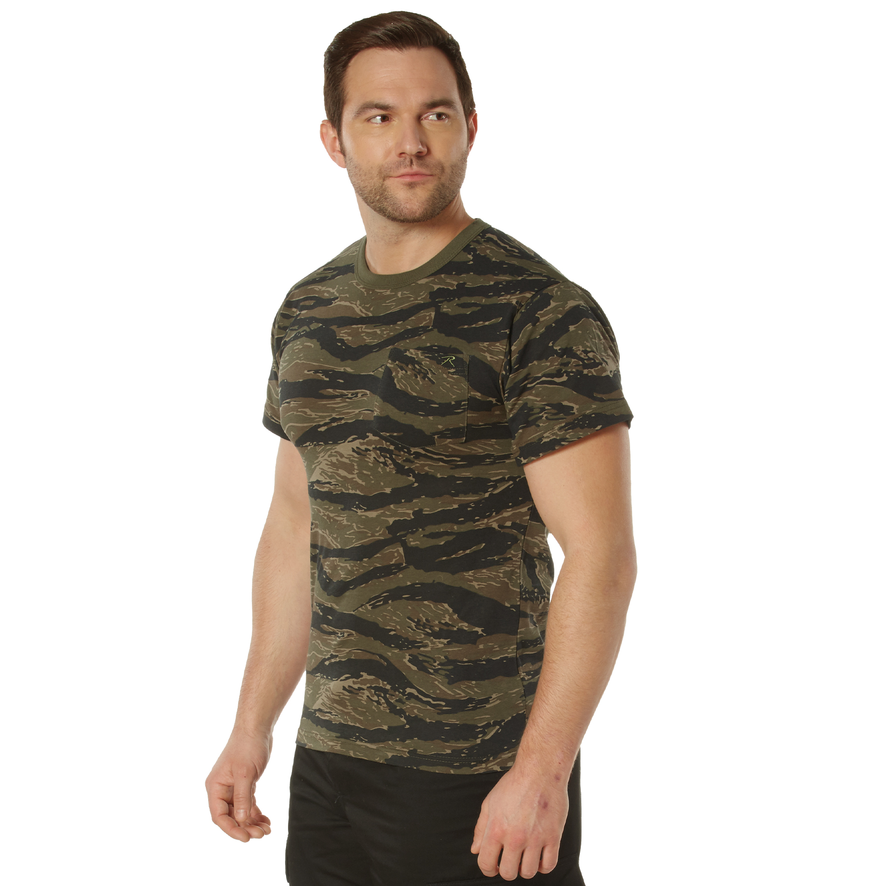 Rothco Pocket T-Shirt - Tiger Stripe Camo, Medium