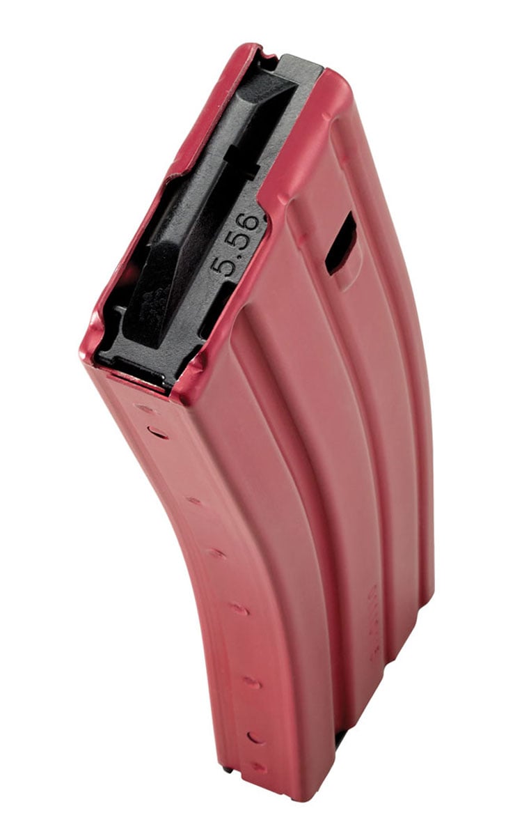 C Products Defense Duramag 5.56 30 Round Aluminum Magazine, Red - 3023004175CPD