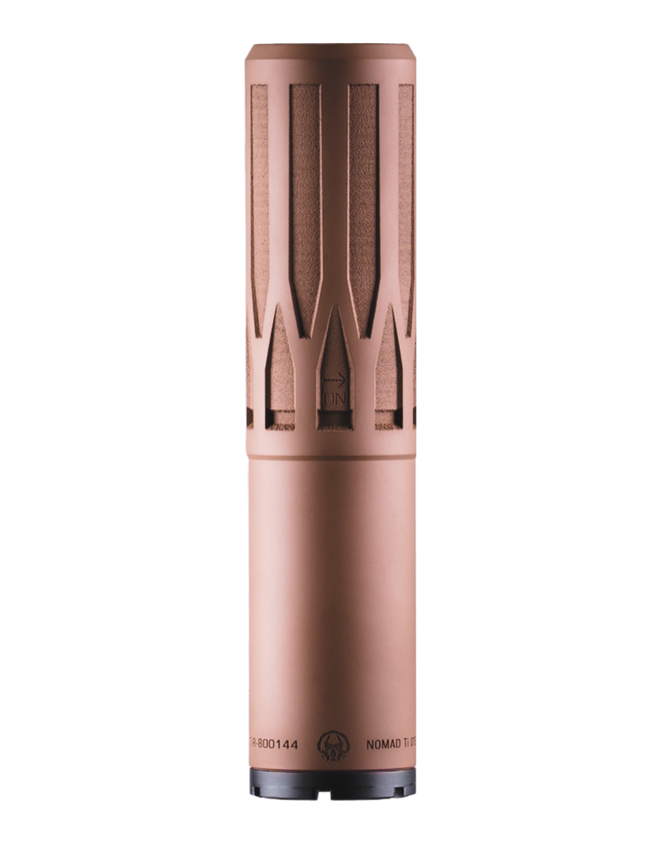 Dead Air Nomad TI OTB .300 RUM/7mm Backcountry Suppressor, FDE - NOMADTIOTFDE