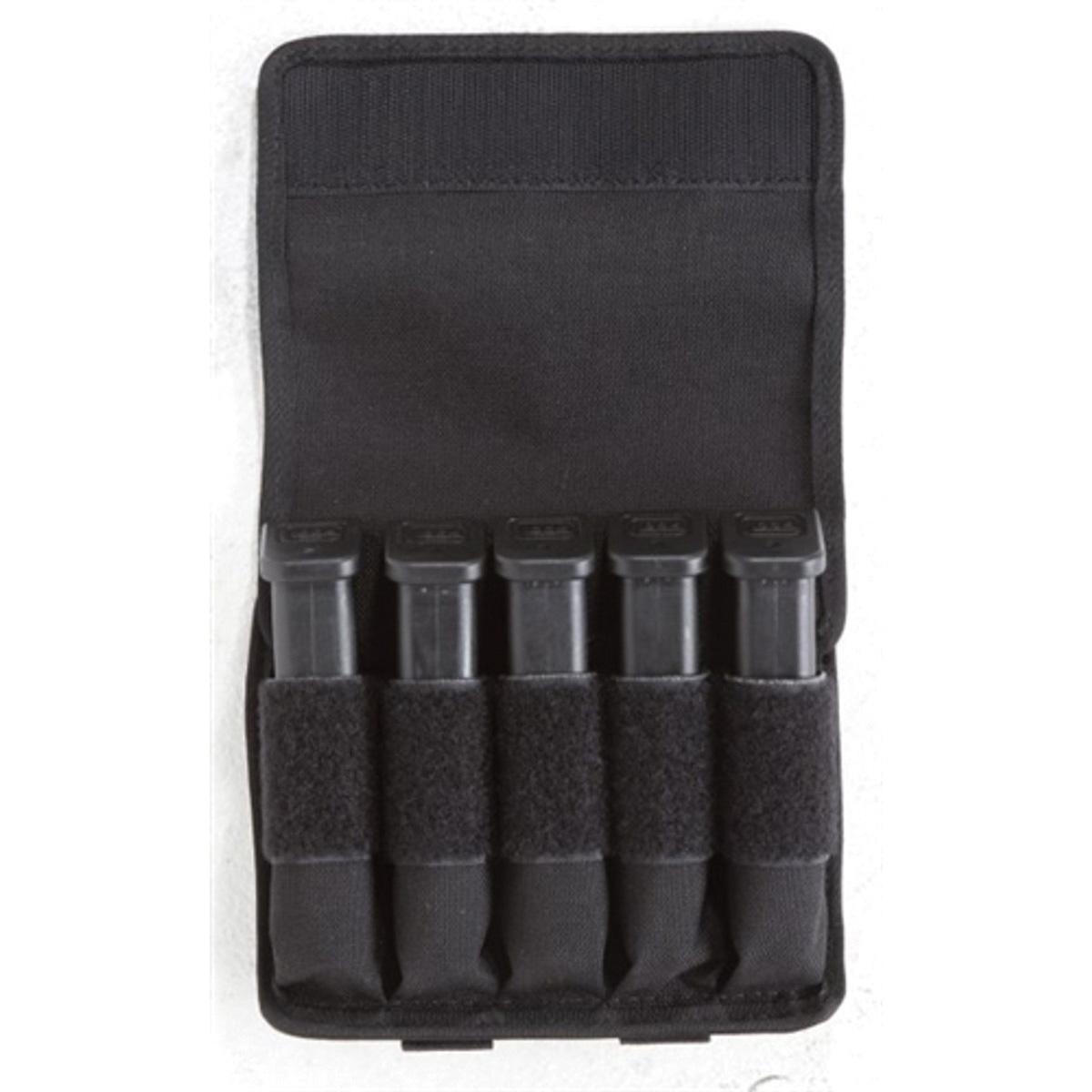 Tuff Products 7065 Tuff Original In-Line 5-In-Line Double Stack Magazine Pouch Fits Glock G17, Black