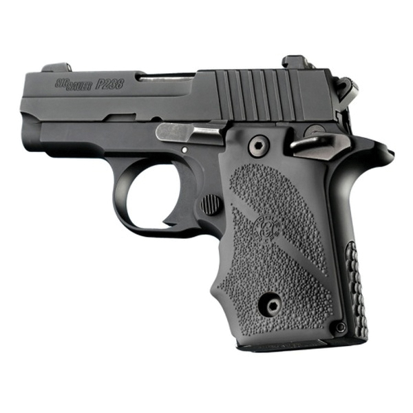 Hogue Grip w/Finger Groove Fits Sig Sauer P238, Slate Gray
