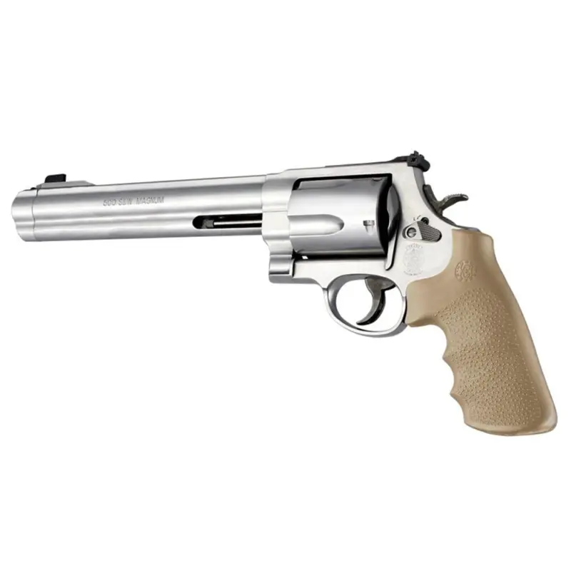 Hogue OverMolded Rubber Tamer Conversion Monogrip S K/L/N/X/Z-Frame Revolvers Round Butt FDE