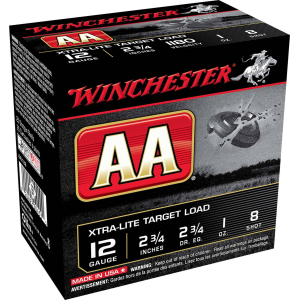 Winchester Ammo AAL128 AA Xtra-Lite 12 Gauge 2.75 1 oz 8 Shot 25 Bx/ 10 Cs